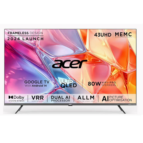 Acer Super Series AR43QDXGU2875AT 43 inch (109 cm) QLED 4K TV
